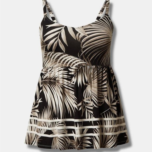 ❤️NWT VINTAGE TORRID CAMI - TROPICAL PALMS - ADJUSTABLE STRAP - SUPER SOFT TANK - Picture 12 of 16